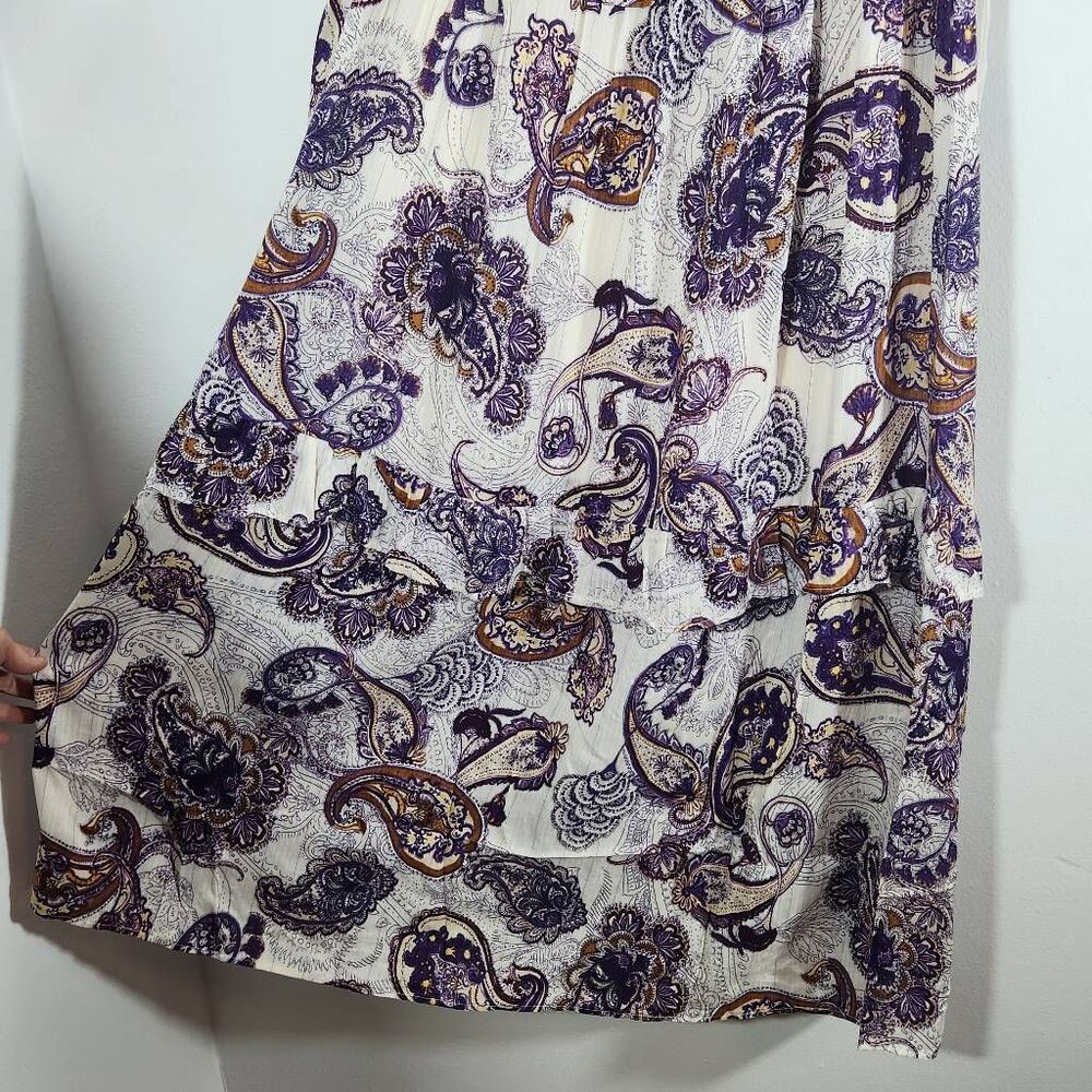 Band of the Free Paisley Tiered Maxi Dress Size Small Wedding Guest Dress - Picture 7 of 10